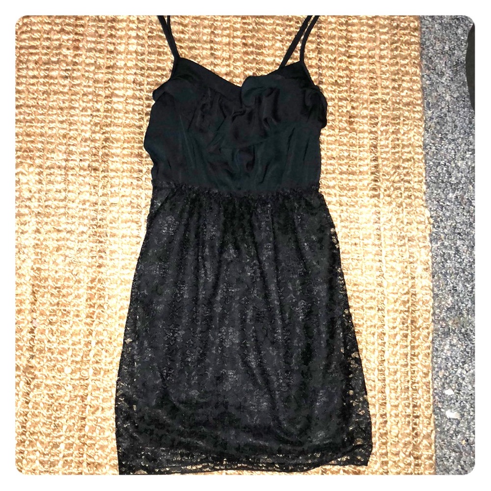 Target Xhilaration Black Strappy Lace Dress